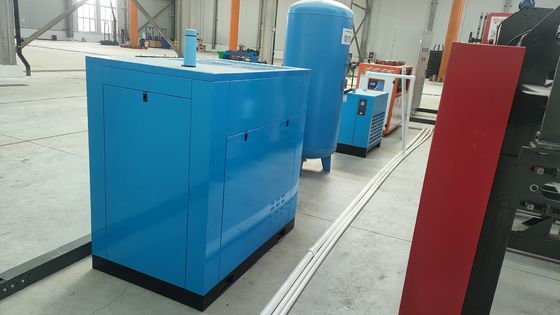 PLC Industrial Screw Compressor Dengan Air Dryer Direct Belt Drive System
